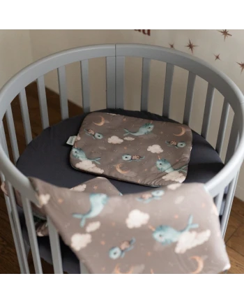 Bamboo Baby Pillow 30x40 – Whales | Waldin