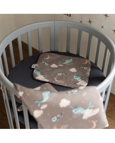 Bamboo Baby Pillow 30x40 – Whales | Waldin