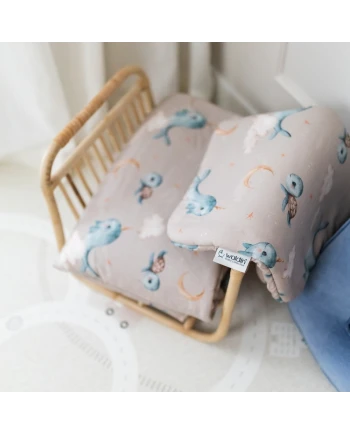 Bamboo Baby Pillow 30x40 – Whales | Waldin
