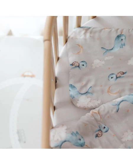 Bamboo Baby Pillow 30x40 – Whales | Waldin