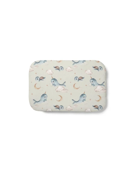 Bamboo Baby Pillow 60x40 – Whales | Waldin