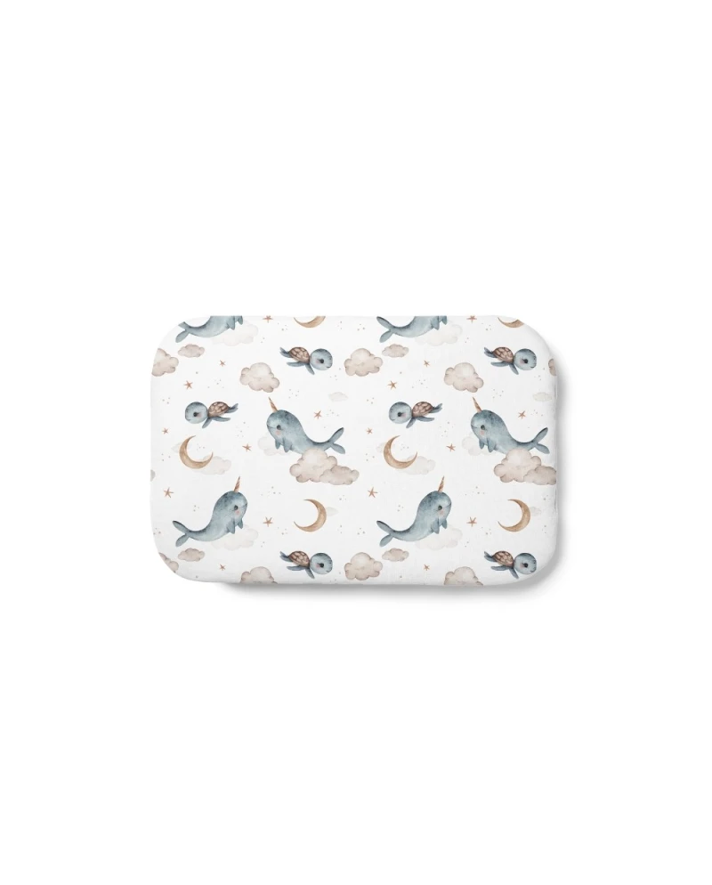 Bamboo Baby Pillow 60x40 – Whales | Waldin