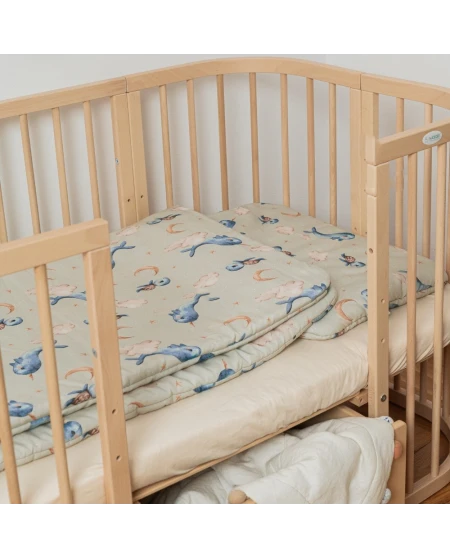 Bamboo Baby Pillow 60x40 – Whales | Waldin