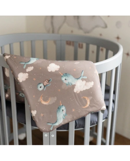 Bamboo Baby Pillow 60x40 – Whales | Waldin