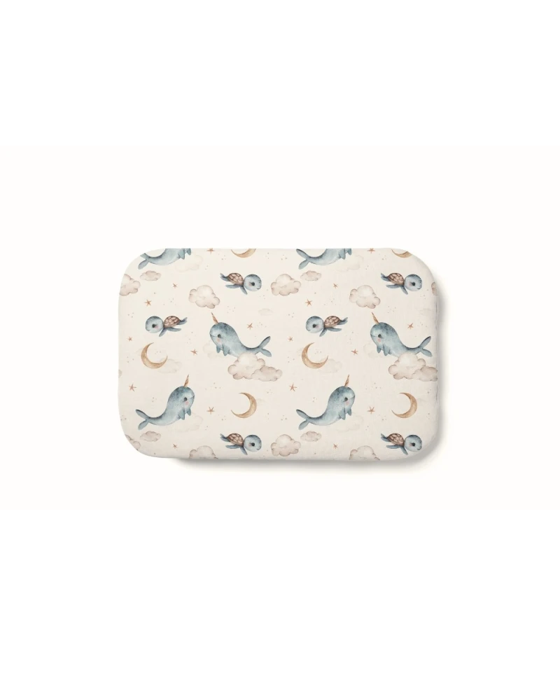 Bamboo Baby Pillow 60x40 – Whales | Waldin