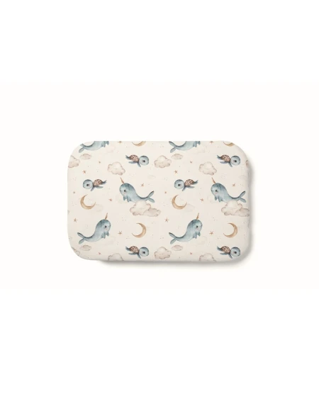 Bamboo Baby Pillow 60x40 – Whales | Waldin