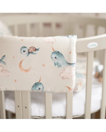 Bamboo Baby Pillow 60x40 – Whales | Waldin