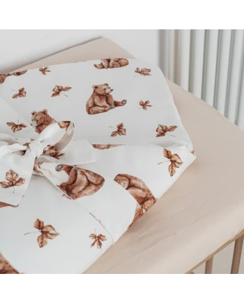 Bamboo baby duvet 75x75 + cone ribbon Bears | Waldin