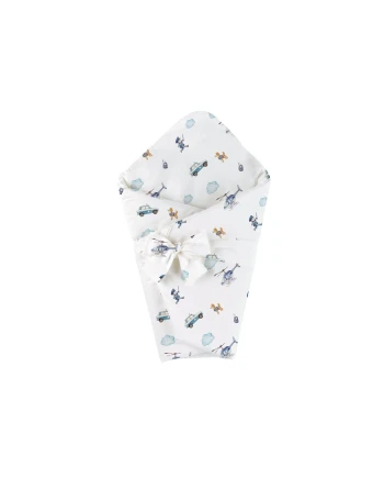 Bamboo baby duvet 75x75 + cone ribbon Police