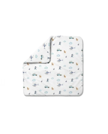 Bamboo baby duvet 75x75 + cone ribbon Police