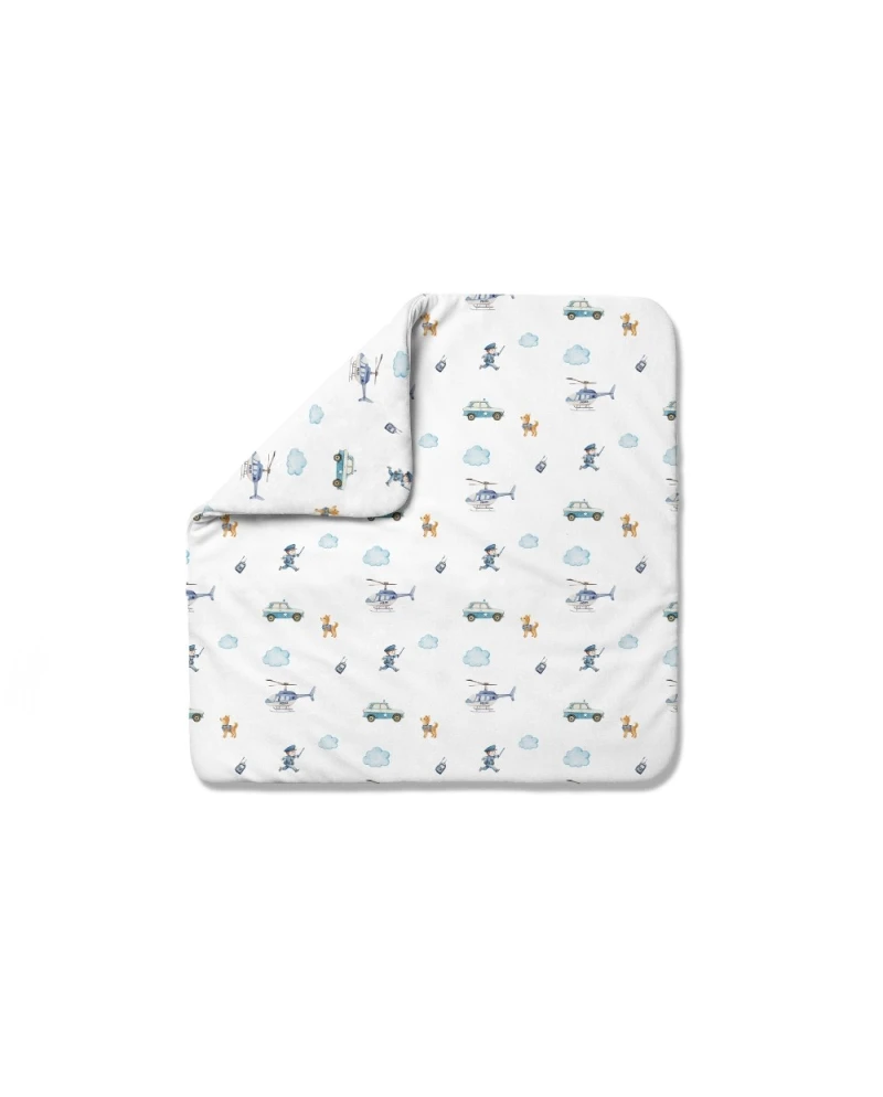 Bamboo baby duvet 75x75 + cone ribbon Police