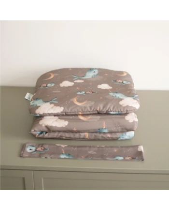 Bamboo baby duvet 75x75 + cone ribbon Whale