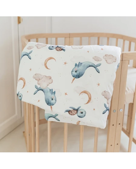 Bamboo baby duvet Whales many sizes