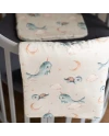 Bamboo baby duvet 75x75 + cone ribbon Whale