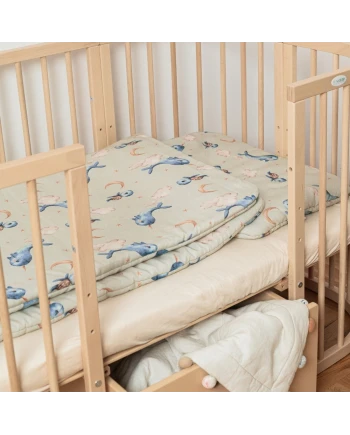 Bamboo baby duvet Whales many sizes