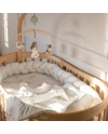 Velour Braided Crib Bumper 210 cm - Ecru