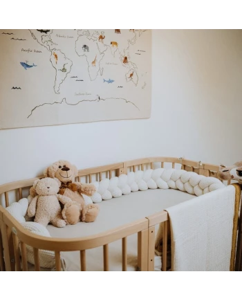 Braided Crib Bumper Waffle 210 cm – various colours | Waldin