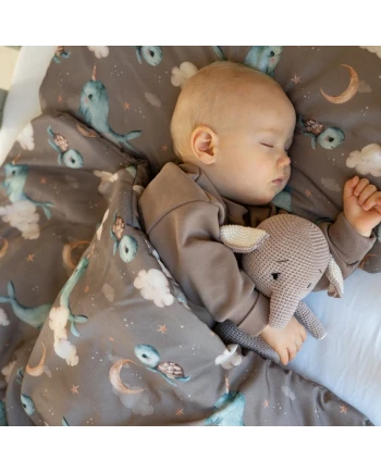 Bamboo baby duvet Whales many sizes