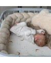Velour Braided Crib Bumper 210 cm - Beige