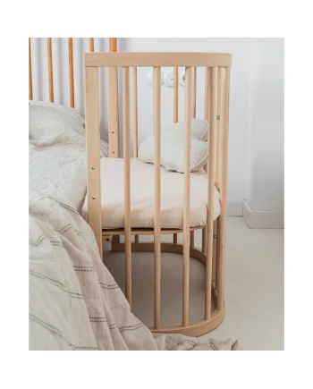 Fitted Sheet for 7in1 Bedside Crib – Beige | Waldin