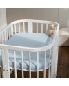 Organic Cotton Fitted Sheet 93x65 for 5in1 Crib – Blue