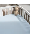 Organic Cotton Fitted Sheet 93x65 for 5in1 Crib – Blue