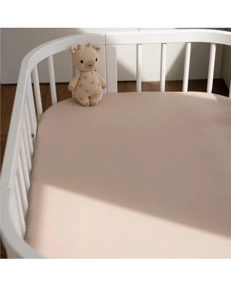 Organic Cotton Sheet 93x65 for 5in1 Crib – Taupe