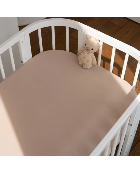 Organic Cotton Sheet 93x65 for 5in1 Crib – Taupe