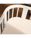 Organic Cotton Fitted Sheet 93x65 for 5in1 Crib – Beige | Waldin