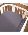 Organic Cotton Sheet 93x65 for 5in1 Crib – Graphite | Waldin