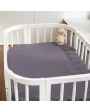 Organic Cotton Sheet 93x65 for 5in1 Crib – Graphite | Waldin