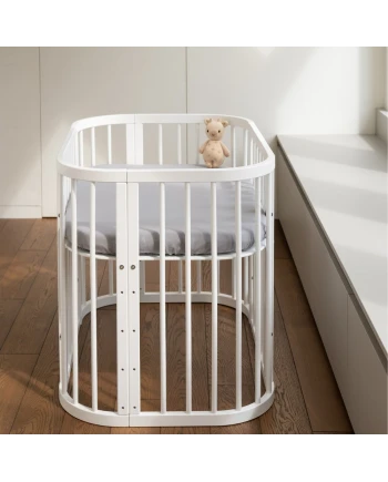 Organic Cotton Sheet 93x65 for 5in1 Crib – Gray | Waldin