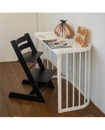 White 5-in-1 Baby Crib with Cradle | Waldin