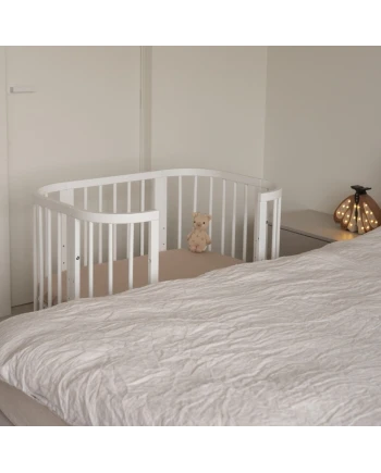 White 5-in-1 Baby Crib with Cradle | Waldin
