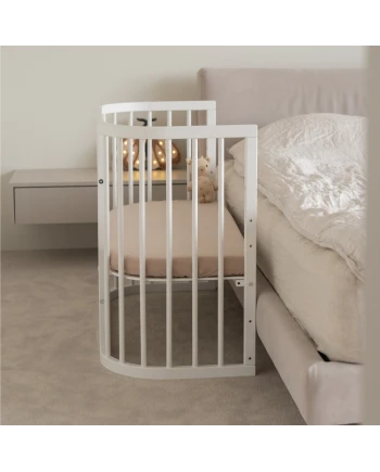 White 5-in-1 Baby Crib with Cradle | Waldin