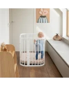 White 5-in-1 Baby Crib with Cradle | Waldin