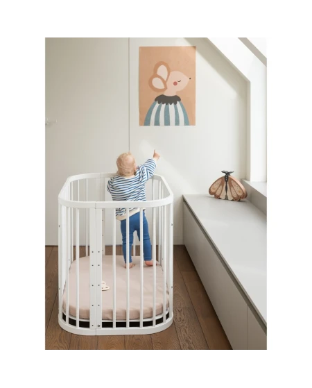 5in1 Baby Crib with matress and cradle - White | Waldin