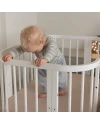 White 5-in-1 Baby Crib with Cradle | Waldin