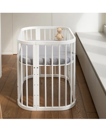 5in1 Baby Crib with matress and cradle - White