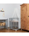7in1Baby crib with mattress - Gray - Grows with your child Waldin
