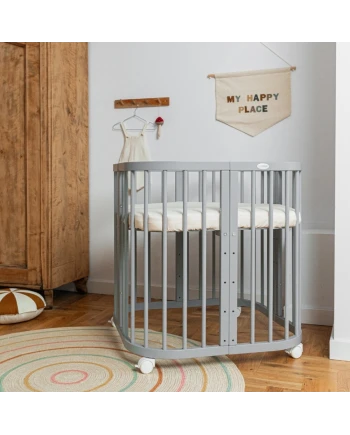 7in1Baby crib with mattress - Gray