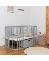 7in1Baby crib with mattress - Gray