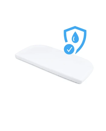 Waterproof Fitted Sheet for 5in1 Bedside Crib - White | Waldin