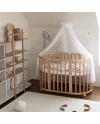 Ecru Tulle Canopy for Crib + Canopy Frame