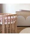 Velour Crib Braid Bumper 210 cm – Dusty Pink | Waldin