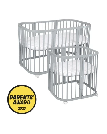 7in1Baby crib with mattress - Gray - Grows with your child Waldin