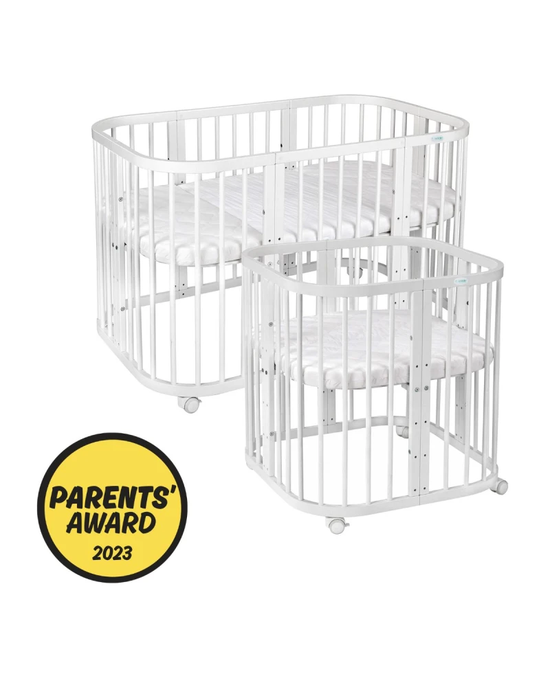 7in1 Baby crib with mattress - White | Waldin 7in1 Baby crib with mattress - White | Waldin