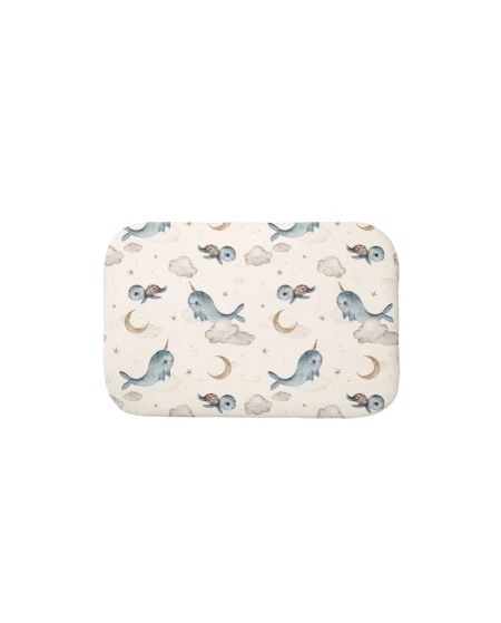 Bamboo Baby Pillow 60x40 – Whales | Waldin