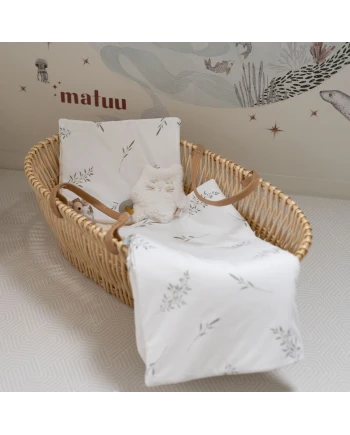 Baby Cone 2in1 Quilt and Pillow – Green Twigs | Waldin