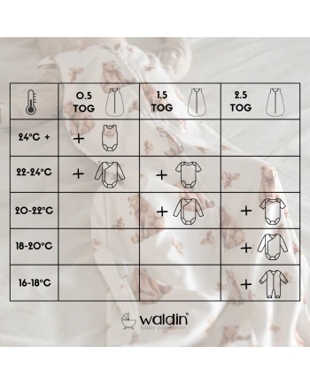 Bamboo Sleepbag 0-6 months - Candycute Soft & Breathable | Waldin